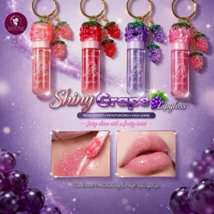 Grape Glow Lip Gloss Keychain (Double Charm Edition)