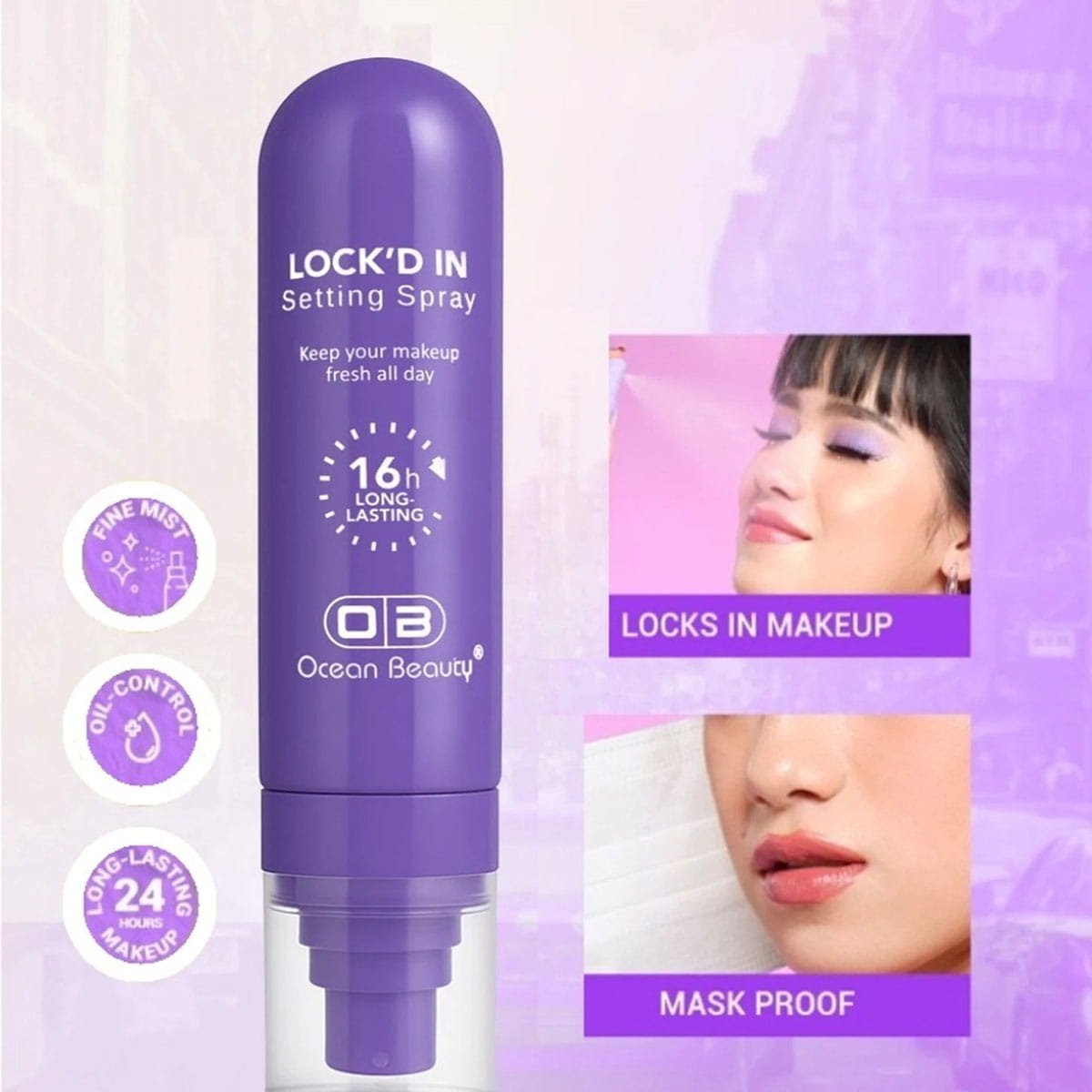 OCEAN BEAUTY Makeup Setting Fixer Spray 4