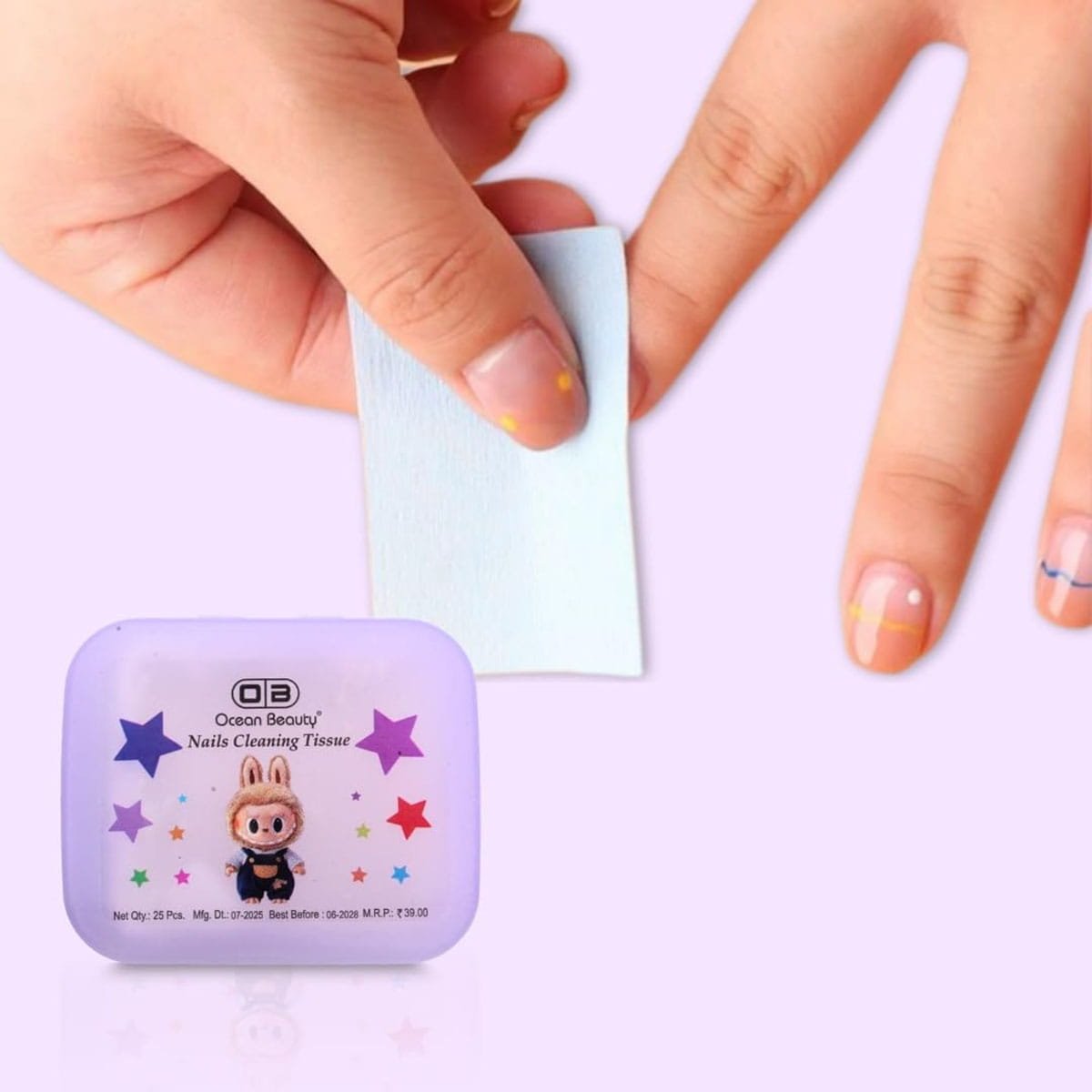 Ob Labubu Nail Paint Remover Wipes 3