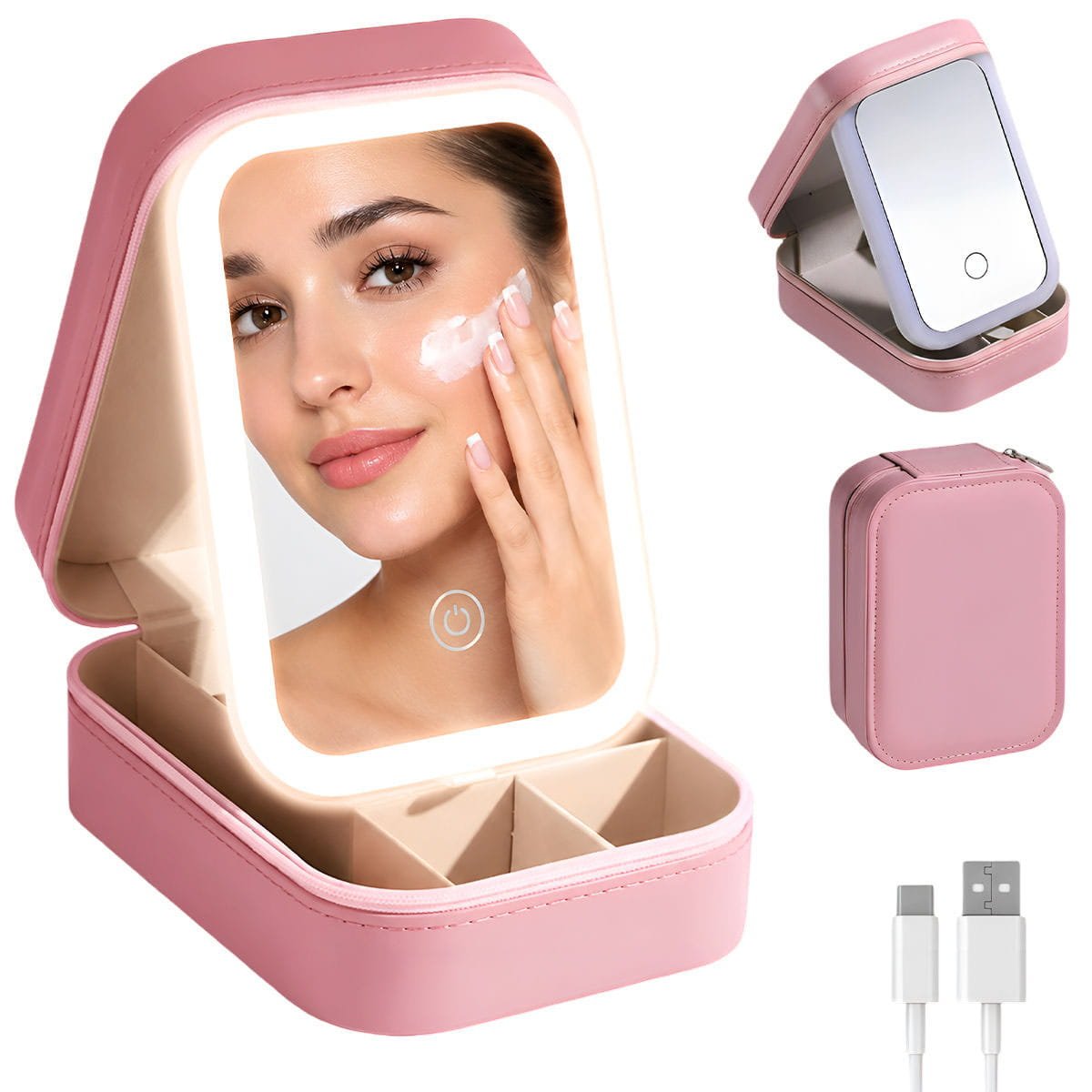 Matra LED Lighted Mirror Makeup Box Portable 1